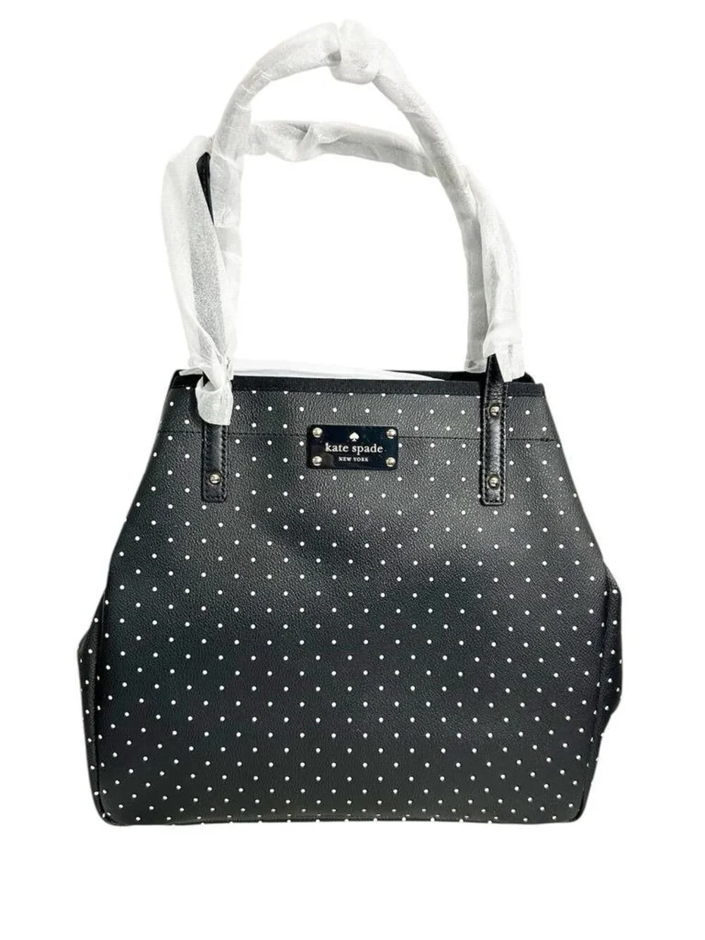 Kate Spade Sidney Kennywood Polka Dot Bag in Black/White - New